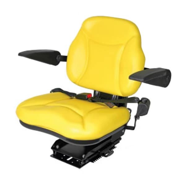 Aftermarket Yellow Big Boy Seat w Armrest Fits John Deere Tractors BBS108YL RE188293 - main